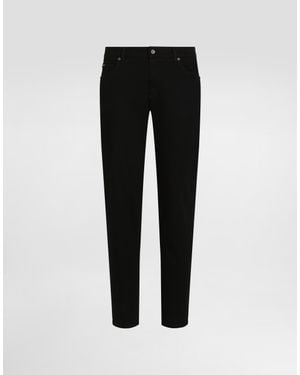 Dolce & Gabbana Regular-Fit Wash Stretch Jeans - Black