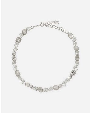 Dolce & Gabbana アンナ ネックレス 18Kホワイトゴールド&クリアトパーズ