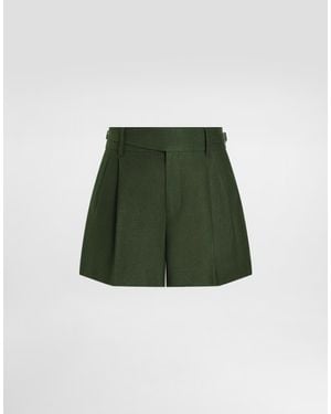 Dolce & Gabbana Linen Bermuda Shorts - Green
