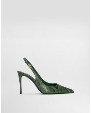 Dolce & Gabbana Lollo Slingback Pumps - Green
