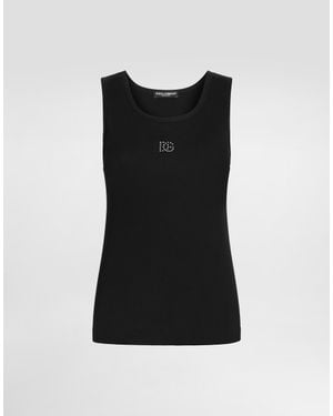 Dolce & Gabbana Sleeveless Tops - Black