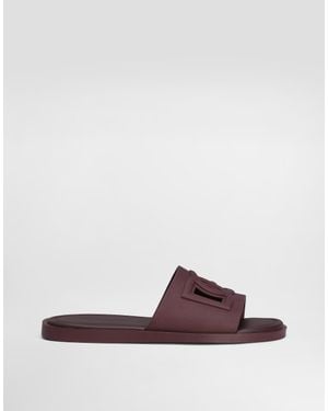 Dolce & Gabbana Rubber Beachwear Slides - パープル
