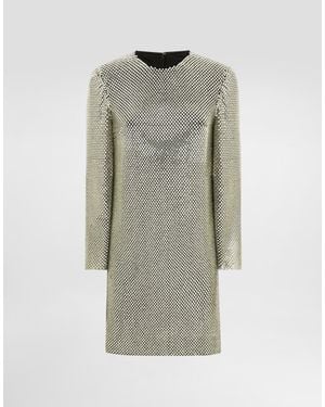 Dolce & Gabbana Short Long-Sleeved Dress - Grey