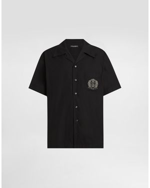 Dolce & Gabbana Hawaii Cotton Shirt - Negro