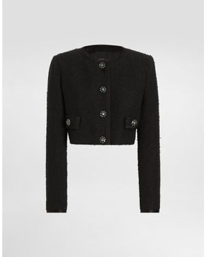 Dolce & Gabbana Rachel Basketweave Jacket - ブラック