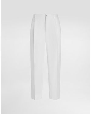 Dolce & Gabbana Linen Trousers - White