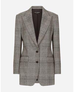 Dolce & Gabbana Glen Plaid Blazer - Grey