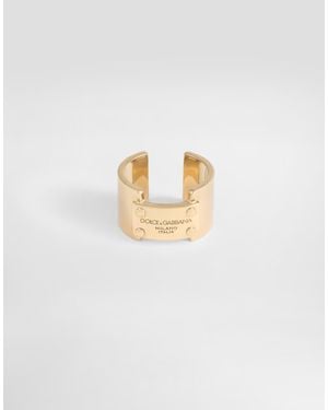 Dolce & Gabbana Ring With Logo Tag - White