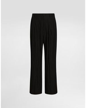 Dolce & Gabbana Cotton Trousers - Black