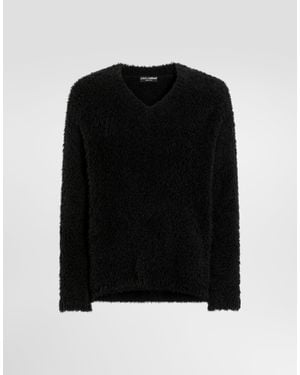 Dolce & Gabbana Alpaca Blend Pullover - Black
