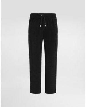 Dolce & Gabbana Cotton Terry Pants - Black