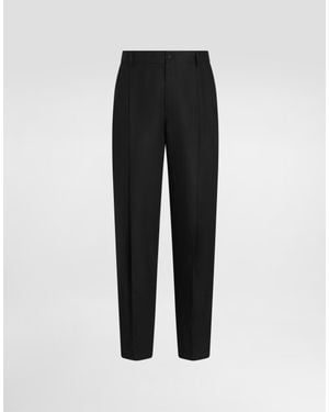 Dolce & Gabbana Linen Trousers - Black