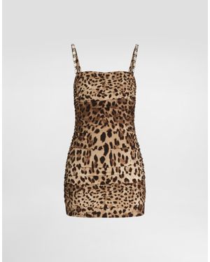 Dolce & Gabbana Leo- Charmeuse Dress - Natural