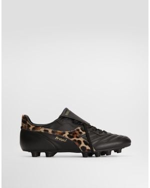 Dolce & Gabbana X Diadora Calfskin Trainers - Black