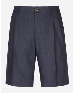 Dolce & Gabbana Linen Shorts - Blue