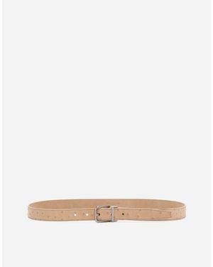 Dolce & Gabbana Ostrich Leather Belt - ホワイト