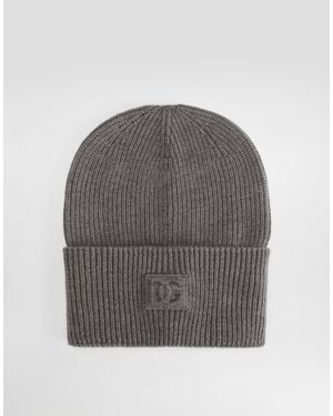 Dolce & Gabbana Knitted Wool Hat - Grey