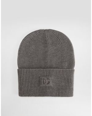 Dolce & Gabbana Knitted Wool Hat - Grey