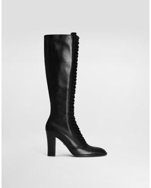 Dolce & Gabbana Calfskin Boots - Black
