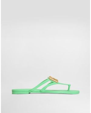 Dolce & Gabbana Chanclas De Playa En Goma - Verde