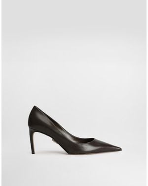 Dolce & Gabbana Devotion Calfskin Court Shoes - White