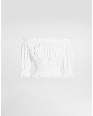 Dolce & Gabbana Poplin Top - White