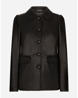 Dolce & Gabbana Lambskin Jacket - Black