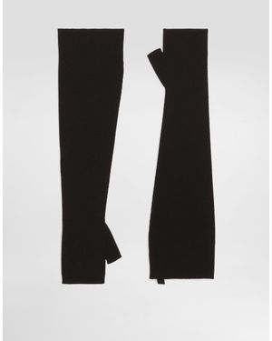 Dolce & Gabbana Rib Knit Gloves - Black