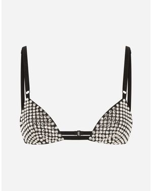 Dolce & Gabbana Rhinestoned Bra - マルチカラー