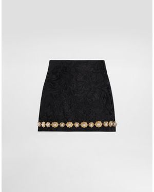 Dolce & Gabbana Brocade Miniskirt - ブラック