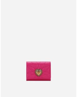 Dolce & Gabbana Portafoglio Piccolo Devotion - Rosa