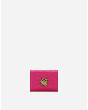 Dolce & Gabbana Portafoglio French Flap Devotion - Rosa