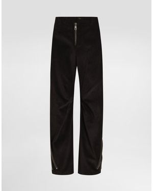 Dolce & Gabbana Corduroy Cargo Trousers - ブラック