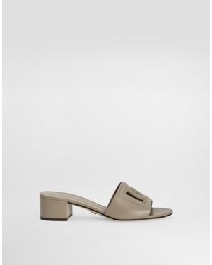 Dolce & Gabbana Mules Karol Aus Glattem Kalbsleder - Weiß