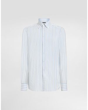 Dolce & Gabbana Striped Cotton Shirt - White