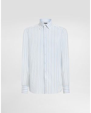 Dolce & Gabbana ストライプ コットン シャツ - ホワイト