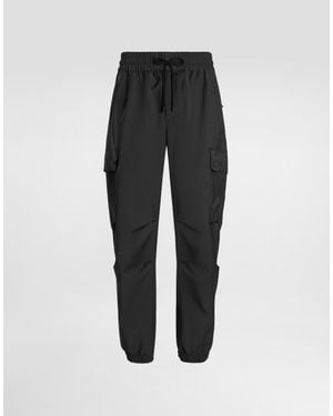 Dolce & Gabbana Wool Blend Cargo Pants - Black