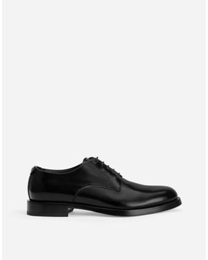 Dolce & Gabbana Brushed Calfskin Derby Shoes - Negro