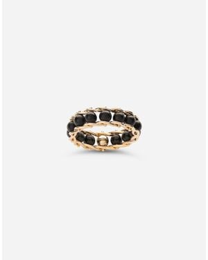 Dolce & Gabbana Sicily Ring 18-Carat And Jade - Metallic