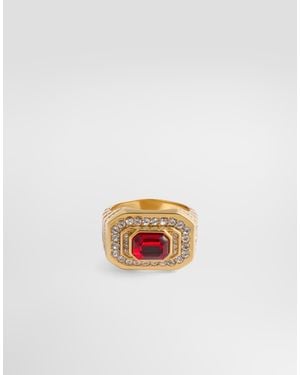 Dolce & Gabbana Rhinestone Ring - White