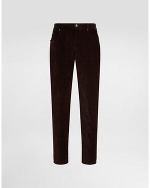 Dolce & Gabbana Hose Regular Aus Baumwolle Und Kaschmir - Schwarz