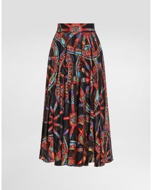 Dolce & Gabbana Long Circle Skirt - Red
