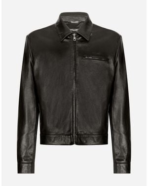 Dolce & Gabbana Leather Jacket - Black