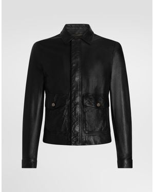 Dolce & Gabbana Leather Jacket - Black