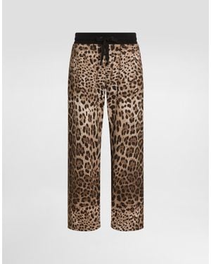 Dolce & Gabbana Stretch Jersey Jogging Trousers With Tag - Natural