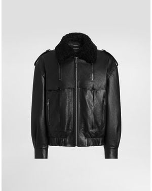 Dolce & Gabbana Goatskin Jacket - Black