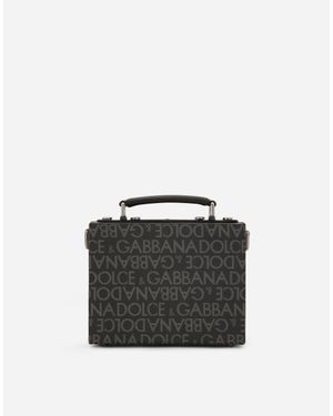 Dolce & Gabbana Coated Jacquard Box Bag - Black