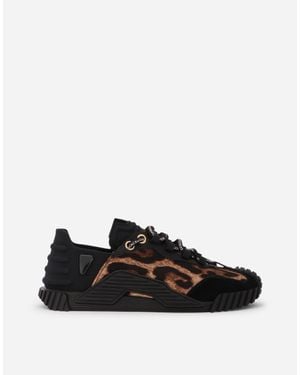 Dolce & Gabbana Ns1 スリッポンスニーカー コットン レオパードプリント - ブラック