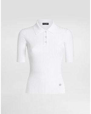 Dolce & Gabbana Viscose Polo - White