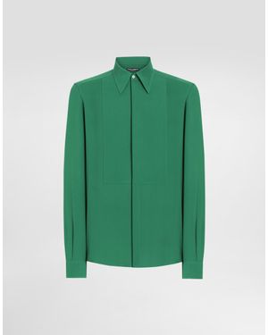 Dolce & Gabbana Crêpe De Chine Shirt - Green